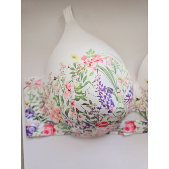 Cacique Lightly Lined Molded Full Coverage Figure Floral Underwire Bra 52DD - Picture 4 of 11